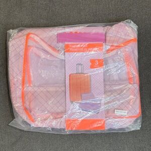 Mytagalongs Packing Pods 3 Piece Set‎ Purple Orange Travel Organizers New